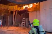  تخليص سكان جراء حريق كبير في موشاف يشراش بمنطقة المركز