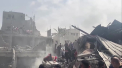 مصادر طبية فلسطينية : 22 شهيدا بقصف منازل في حي الشجاعية 