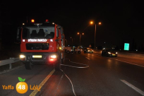 احتراق شاحنة على شارع 444 في مركز البلاد فجر اليوم