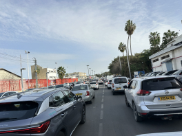 يافا : أزمة مرورية خانقة تشهدها المدينة من كافة المداخل. 